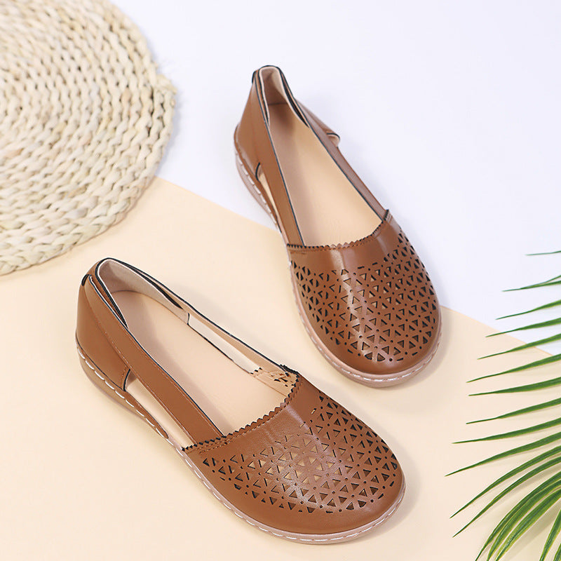 Round Toe Wedge Cross-border Large Size Flat Bottom Women's Sandals