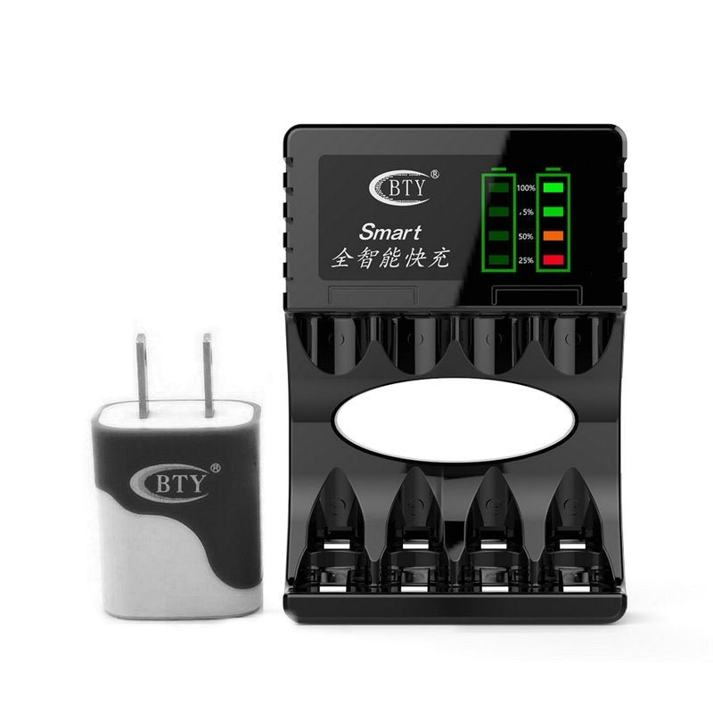 BTY-704A3 New Four-Slot Battery Intelligent Fast Charger No. 5, No. 7 AAA,AA Battery Charger