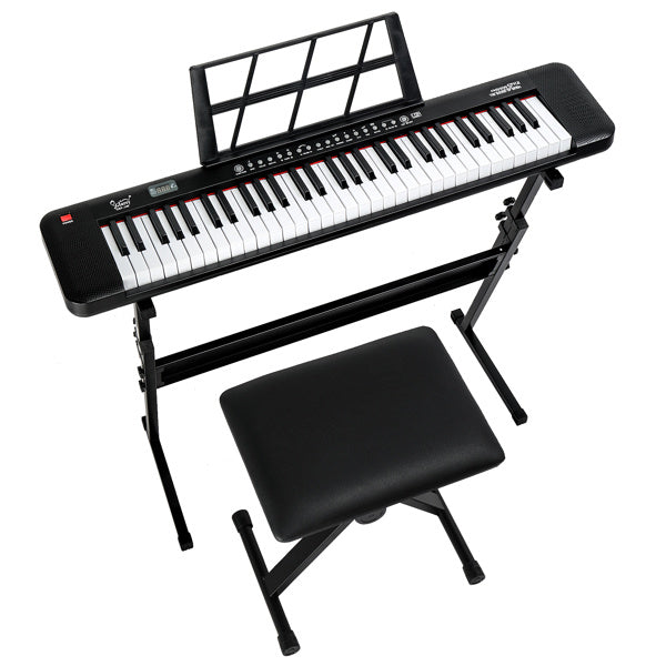 61 Key Electronic Keyboard With Light Up And Support, Stool Set, AM Not Available For Sale