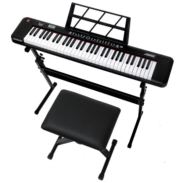 61 Key Electronic Keyboard With Light Up And Support, Stool Set, AM Not Available For Sale