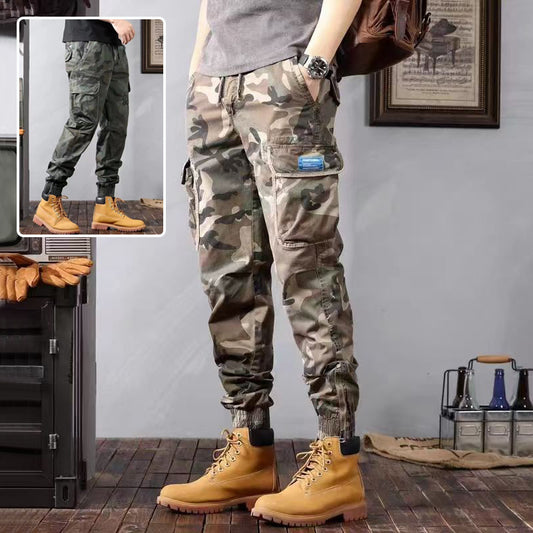 Camouflage Cargo Pants Men's Trousers With Pockets Fashion Casual Loose Tapered Pants