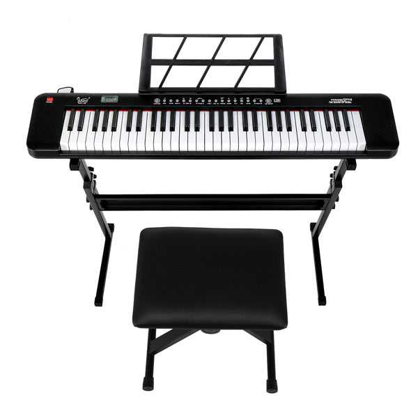 61 Key Electronic Keyboard With Light Up And Support, Stool Set, AM Not Available For Sale